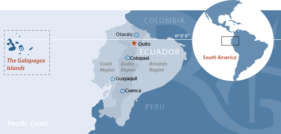 Ecuador & Galapagos Map